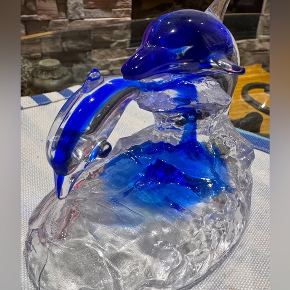 🐬 Stunning Vintage Rare Cristal d’Arques Mother & Baby Dolphin Figurine France 🐬 - Picture 8 of 16